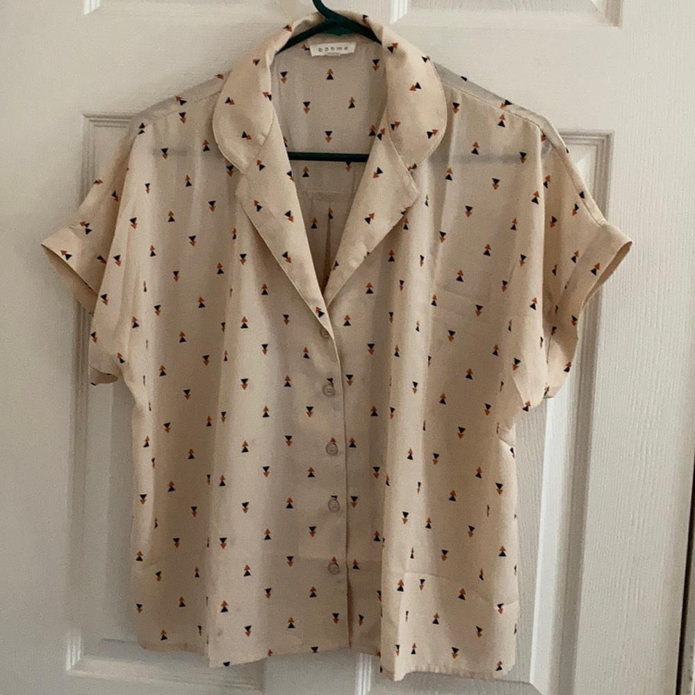 Bohme boxy printed button-up